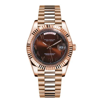 SeikoJust - RoseGold Daydate Arabic Chocolate