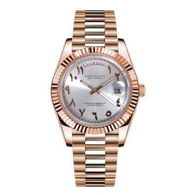 SeikoJust - RoseGold Daydate Arabic White