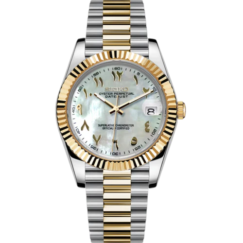 SeikoJust - Two tone SkyGold Arabic